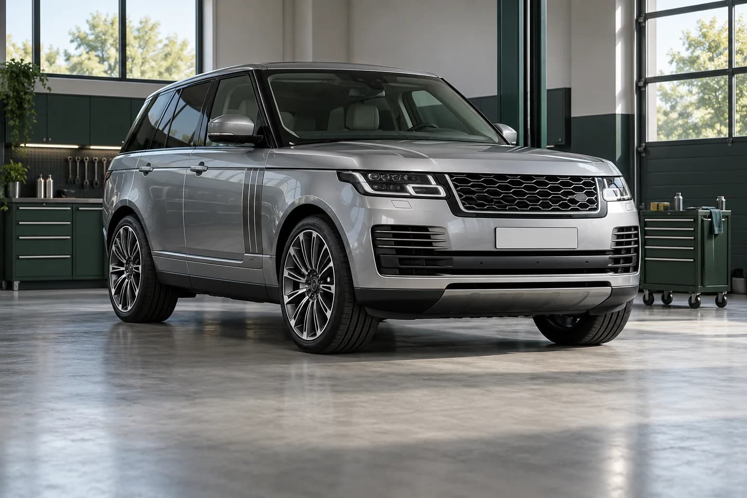Wizualizacja AI: SUV jako ilustracja tematu pneumatyki